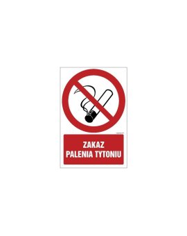 ZNAK - GC036 Zakaz palenia tytoniu 10 x 15 cm PN - Płyta 1mm
