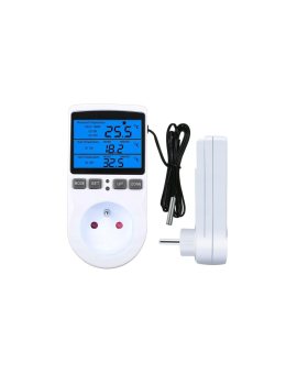 Termostat timer cyfrowy regulator temperatury gniazdo sieci 230V max. 3680W