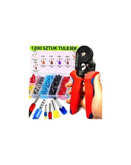 Zaciskarka/praska tulejek konetkowrów, końcówek kabli/przewodów zestaw x1200