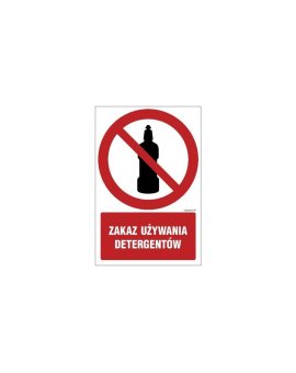 ZNAK - GC041 Zakaz używania detergentów 35 x 52,5 cm PN - Płyta 1mm