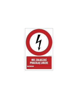 ZNAK - GC045 Nia załączać pracują ludzie Nazwisko ... 25 x 37,5 cm TS - Płyta TD foto.