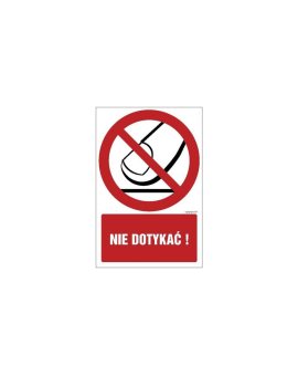ZNAK - GC051 Nie dotykać 70 x 105 cm FS - Folia samoprzylepna foto.