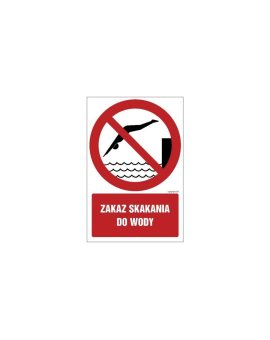 ZNAK - GC060 Zakaz skakania do wody 35 x 52,5 cm PN - Płyta 1mm