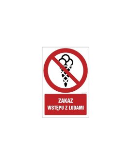 ZNAK - GC068 Zakaz wstępu z metalowymi implantami - opakowanie 10 sztuk 5 x 7,5 cm TS - Płyta TD foto.