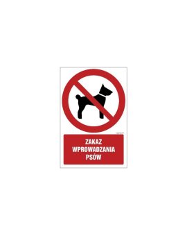 ZNAK - GC075 Zakaz wyprowadzania psów 10 x 15 cm KN - Folia podłogowa