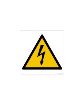ZNAK - GD012 Ostrzeżenie przed napięciem elektrycznym 15 x 15 cm PS - Płyta 1mm foto.