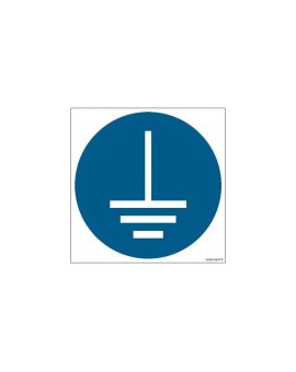 ZNAK - GJ005 Nakaz podłączenia uziemienia 25 x 25 cm TS - Płyta TD foto.