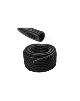 Peszel z Pilotem Rura Karbowana do kabli 25/19mm Wytrzymała 750N Czarna 50M