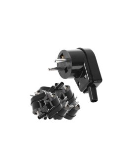 VIPLAST Wtyczka Kątowa Czarna 10x220-05
