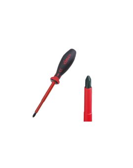 Wkrętak izolowany krzyżakowy 80mm napięcie probiercze 1000V PH1 DIN 7438