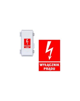 Trytyt Tablica samoprzylepna 74x105 WYŁĄCZNIK PRĄDU NOZ3-WP