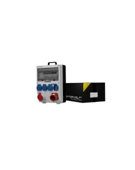 Rozdzielnica budowlana TD zabezpieczona 32A/5P 16A/5P 4x230V Schuko
