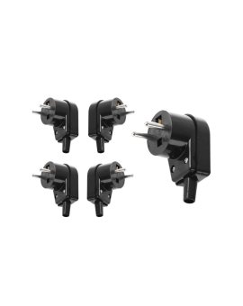 VIPLAST Wtyczka Kątowa Czarna 5x220-05