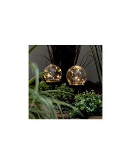 Lampa Solarna Ogrodowa LED 3000K IP44 10cm Wbijana Ozdobna Kula GLORIS Lumiled