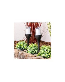 Lampa Solarna Ogrodowa LED Ogrodowa Zewnętrzna Efekt Płomienia IGNIS 64 cm Lumiled