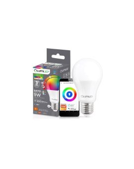 Żarówka LED E27 A60 9W = 60W 900lm RGB CCT Ściemnialna TUYA WiFi SMART SAYO Lumiled
