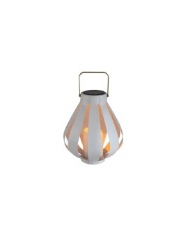 Latarenka Solarna LED Wisząca LAMPION biała LED 34cm ciepła