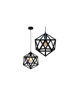 Lampa Wisząca GEOMETRYCZNA IL MIO DENMARK 1xE27 Czarna - Goldlux