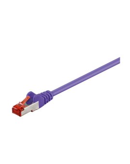 CAT 6 Kabel łączący, S/FTP (PiMF), Fioletowy - Długość kabla 0.25 m