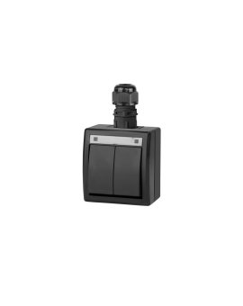 AQUANT 2K łącznik natynkowy świecznikowy IP65 antracytowy 5002-67