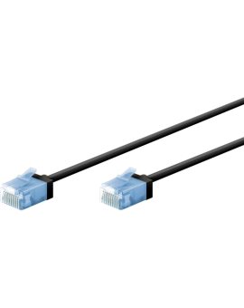 Ultra-elastyczny CAT 6A kabel krosowy, slim, U/UTP, czarny - Długość kabla 7.5 m