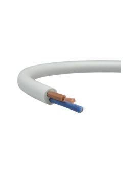 Kabel mieszkaniowy OMY / H03VV-F 2x0,75mm2 biały 300/500V giętki linka Elektrokabel /10m/