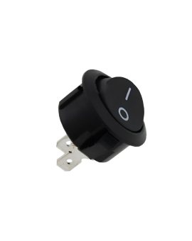 Wyłącznik kołyskowy okrągły 250V 10A 2pin/2poz czarny