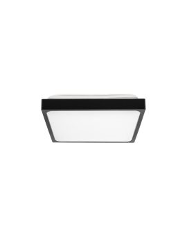 Plafon kwadratowy natynkowy LED 30W 3000lm 4000K IP44 czarny barwa NW biała neutralna z mikrofalowym czujnikiem ruchu V-TAC