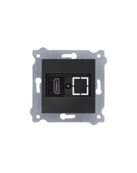 Gniazdo HDMI z wtyczką Czarny Metalik 269/14E EXEN