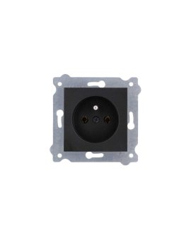 Gniazdo z uziemieniem 250V 16A Czarny Metalik 241/14E