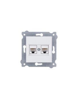 Gniazdo podwójne komputerowe Kat. 6, RJ45 Biały 254/01 EXEN
