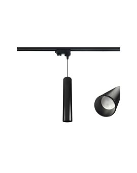 Lampa Szynowa Wisząca 30cm na GU10 Czarna Trójfazowa