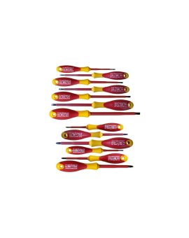 Zestaw wkrętaków izolowanych płaskie, PH, PZ KK31 /13 szt./ Zestaw wkrętaków dla elektryka Zestaw wkrętaków 1000V