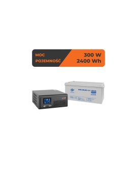 ZESTAW ZASILANIA AWARYJNEGO UPS + AKUMULATOR ŻELOWY 430VA 300W 2400Wh