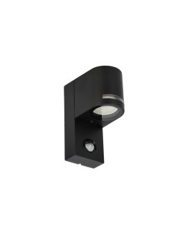 Ogrodowa oprawa elewacyjna, kinkiet z czujnikiem ruchu Vira 1 Sensor GU10 czarny IP54 EDO777376