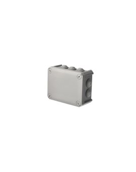 Puszka hermetyczna natynkowa z dławikami 150x115x65mm bezhalogenowa, odporna na UV, dekiel przykręcany IP66 szary
