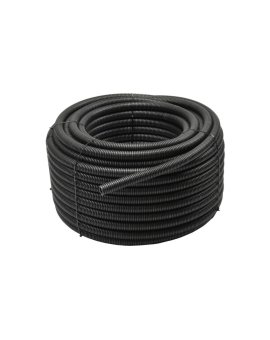 Rura karbowana elektroinstalacyjna 20/14,1mm giętka samogasnąca peszel 750N PVC UV czarna 100m TUBIFOR