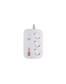 PRZEDŁUŻACZ SIECIOWY ELEKTRYCZNY 3х GNIAZDKA 2х USB 2х TYPE-C 2 METRY LP