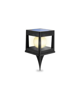 Lampa Solarna Ogrodowa LED Wbijana Zewnętrzna na Słupek Ogrodzeniowy Ogrodzenie Balustradę Taras 3000K KWADRUS LUMILED