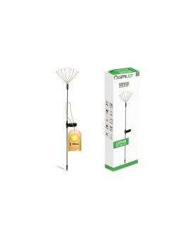 Lampa Solarna Ogrodowa LED LOTUS Wbijana Dekoracyjna Dmuchawiec Fajerwerki 3000K LUMILED