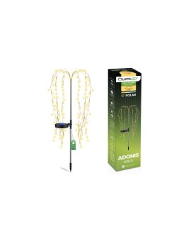 Lampa Solarna Ogrodowa LED ADONIS 2700K Wbijana Dekoracyjna Drzewko Efekt Wodospadu LUMILED