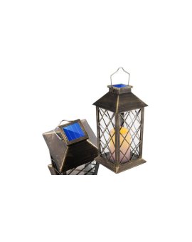 Lampa Solarna Ogrodowa LED Stojąca LIRIO 2 IP44 Wisząca Patyna Latarenka LUMILED
