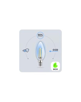 Żarówka LED E14 Świeczka B35 2W = 25W 249lm 4000K Neutralna 360 FILAMENT LUMILED