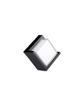 Lampa elewacyjna, kinkiet kwadrat LED 12W 1160lm 3000K IP65 czarny barwa WW biała ciepła V-TAC VT-827-SQ-N