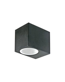 Lampa ścienna, kinkiet kwadrat GU10 max 35W czarny IP44 V-TAC VT-7651SQ