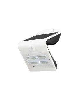 Lampa ścienna, elewacyjna solarna LED 3W 400lm 3000-4000K IP44 biały barwa WW lub NW biała ciepła lub neutralna V-TAC VT-768