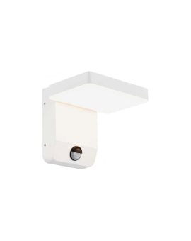 Lampa ścienna kwadratowa, kinkiet 350st LED 17W 2520lm 3000K biały z czujnikiem ruchu barwa WW biała ciepła IP65 V-TAC VT-11020S