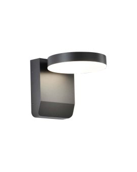 Lampa ścienna okrągła, kinkiet 350st LED 17W 2480lm 3000K czarny barwa WW biała ciepła IP65 V-TAC VT-11020-RD-B