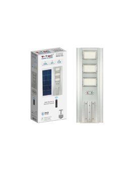 Lampa solarna LED 40W 3500lm 6500K panel fotowoltaiczny, pilot sterowania, czujnik ruchu barwa CW biała zimna V-TAC VT-30301ST