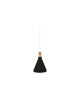 Lampa dekoracyjna wisząca czarna z elementem drewna fi:250mm dł:1200mm E27 max 60W IP20 V-TAC VT-7525-B